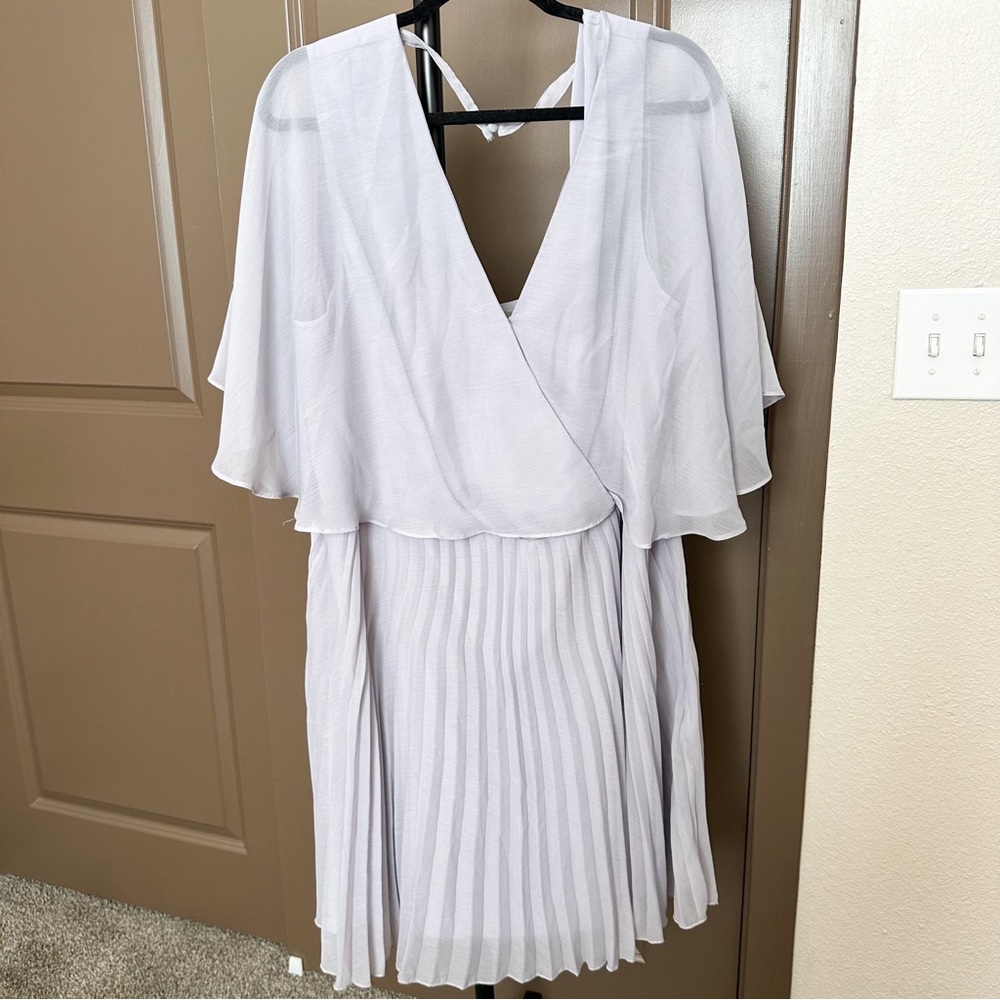 ASOS Plus Size Light Purple Pleated Dress